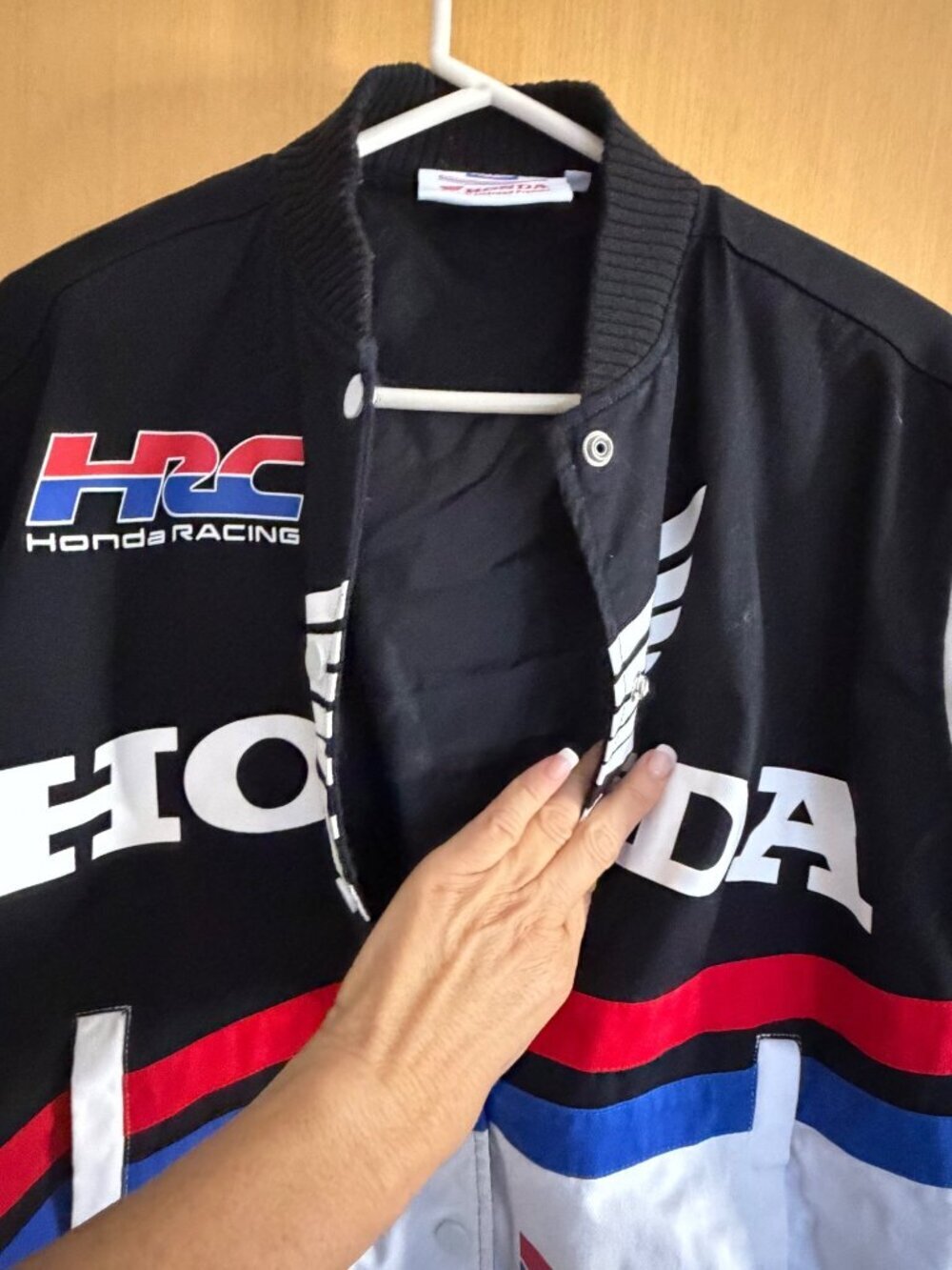 JT Racing Womens Vintage-style Honda Racing Bomber Jacket Size Medium Motocross - Picture 6 of 11